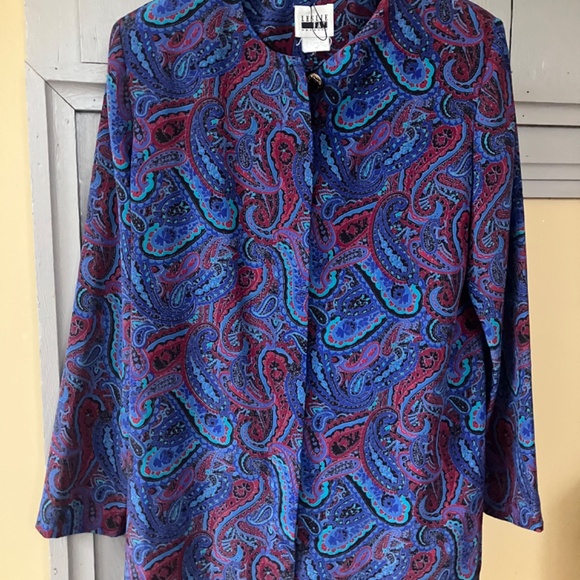 Vintage 1980s Leslie Fay Shirt Dress w/ Tie – Size 10 (See Measurements) - Picture 6 of 9